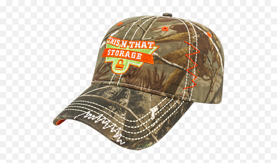 I2029 Washed Camo Twill With Accents Cap Capamerica - For Baseball Emoji,Realtree Logo