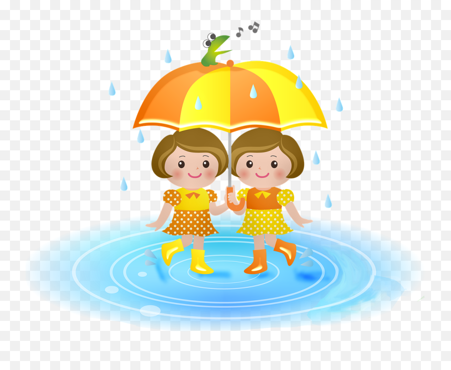 Girls Umbrella Puddle - Free Image On Pixabay Emoji,Puddle Transparent