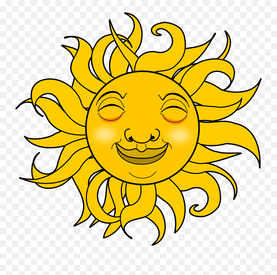 Sun Clip Art Free - Smiling Sun Vector Transparent Background Emoji,Sun Clipart