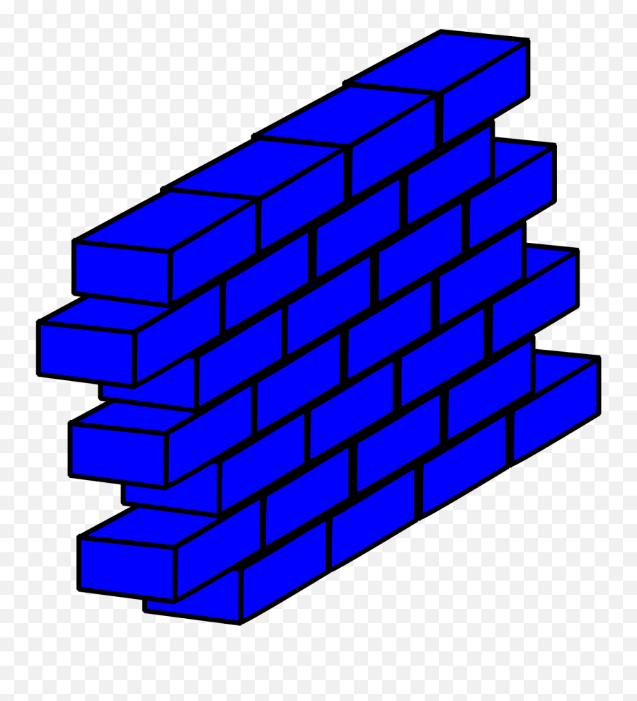 Blue Brick Wall Svg Vector Blue Brick - Cartoon Blue Wall Emoji,Wall Clipart
