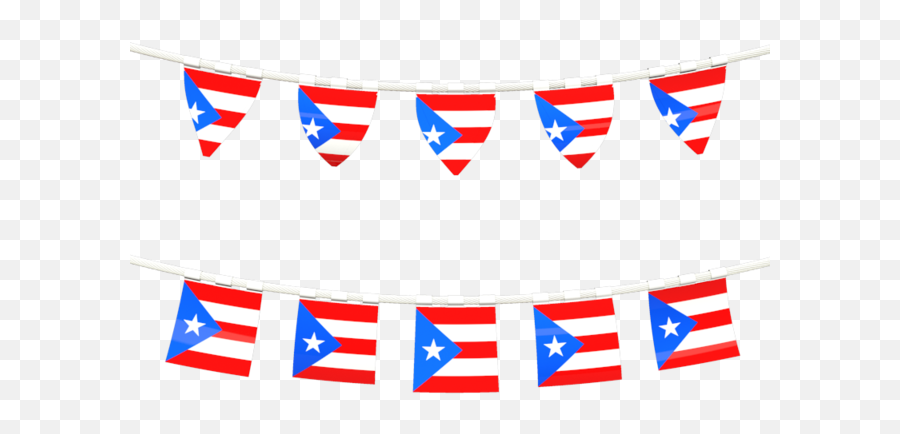 Rows Of Flags - Puerto Rican Flag Banner Transparent Transparent Puerto Rico Flags Emoji,Flag Banner Clipart