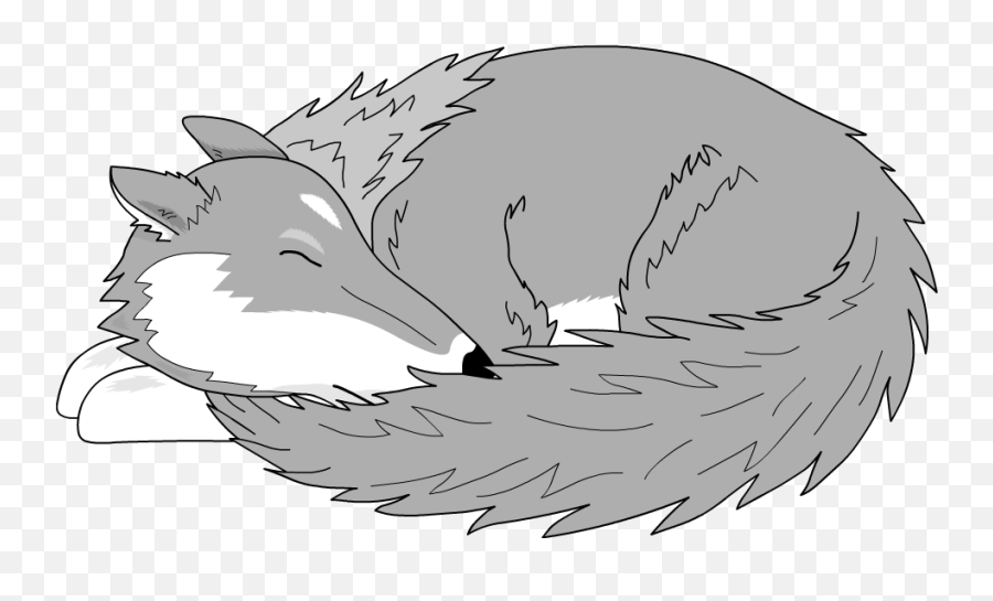 Sleeping Wolf By Versilaryan - Fur Affinity Dot Net Wolf Sleeping Clipart Transparent Emoji,Wolf Clipart
