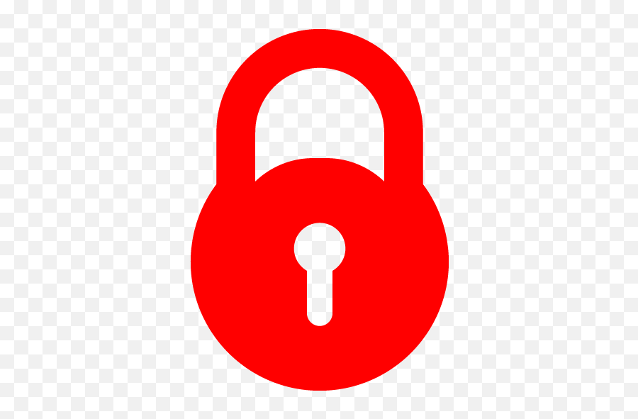 Red Lock Icon - Free Red Lock Icons Transparent Red Lock Icon Emoji,Red Transparent