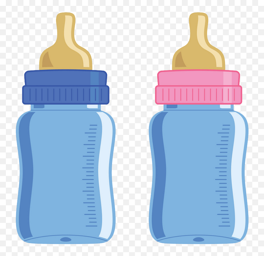 Baby Bottles Clipart Transparent 1 - Two Baby Bottle Clipart Emoji,Baby Bottle Clipart