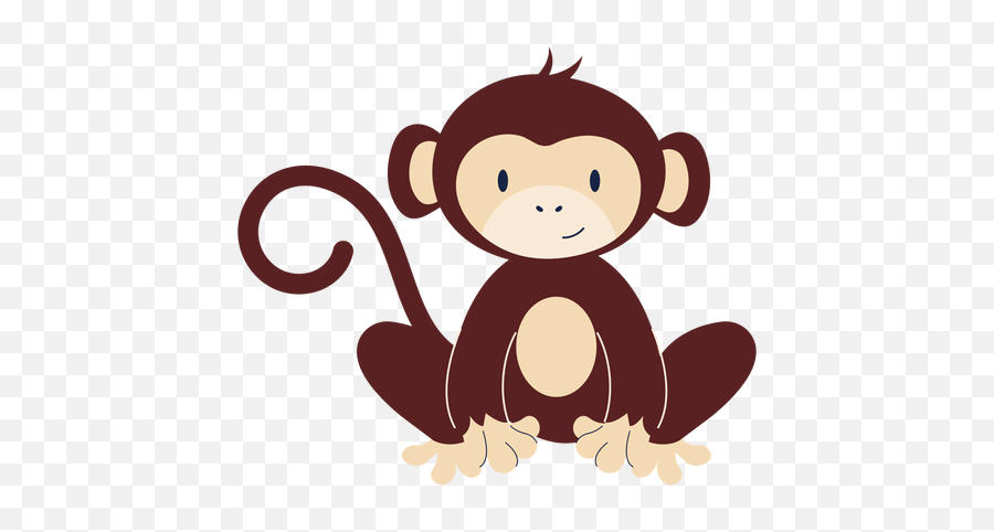 Cute Monkey Animal Flat - Euston Railway Station Emoji,Monkey Transparent