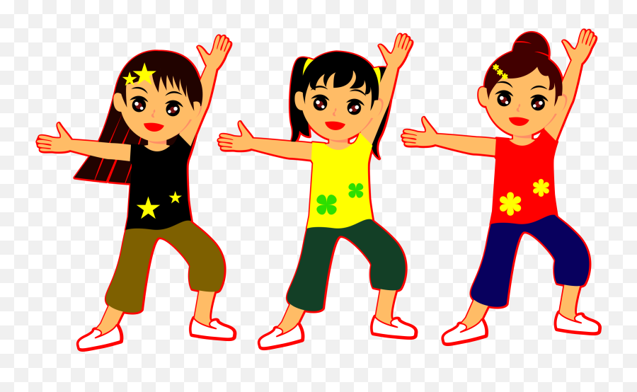 Clipart - Cartoon Kids Dancing Png Emoji,Dancing Clipart
