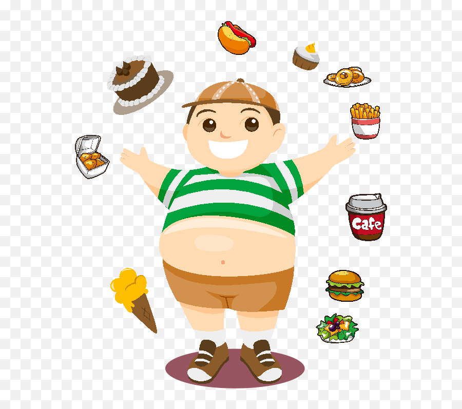 Child Obesity Vector Clipart Emoji,Obese Clipart