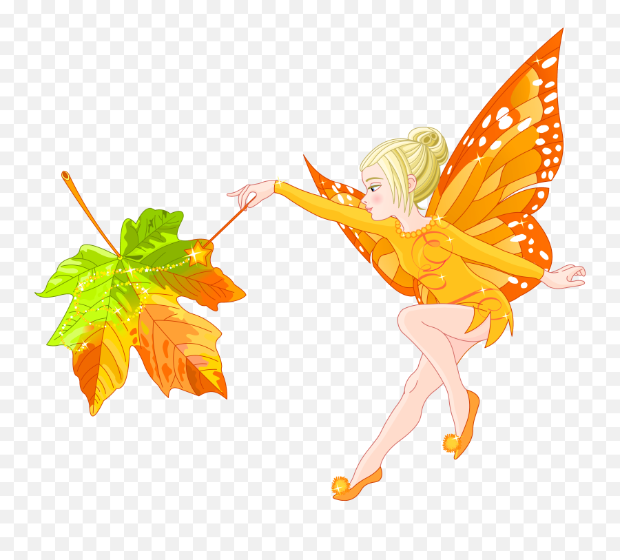Autumn Fairy Png Clipart Image - Autumn Fairy Png Emoji,Fairy Clipart