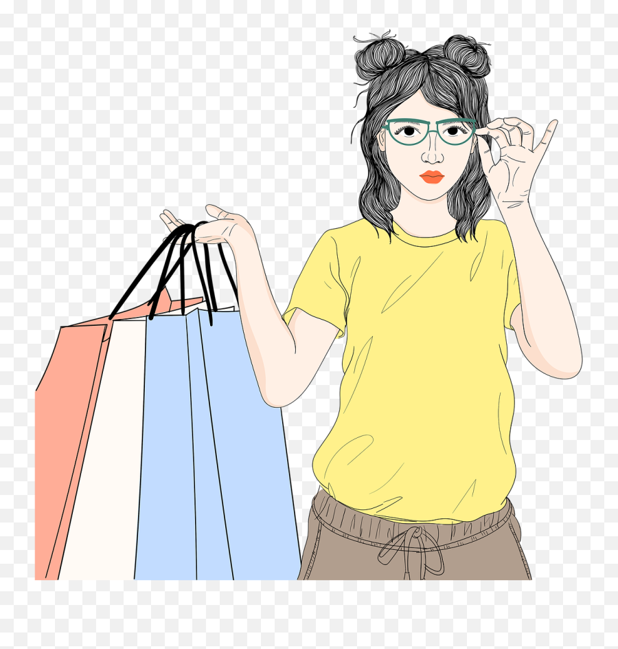 Shopping Bags Girl Customer Young - Free Image On Pixabay Emoji,Shopping Bags Png