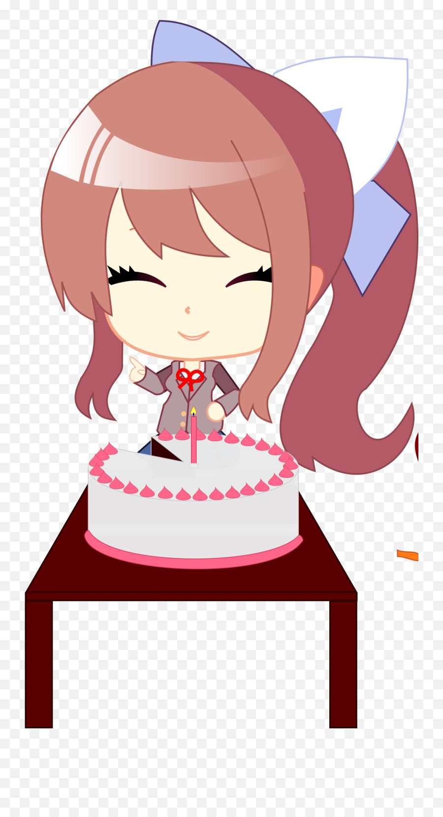 Download Monika And The Cake - Sayori Doki Doki Literature Emoji,Sayori Transparent