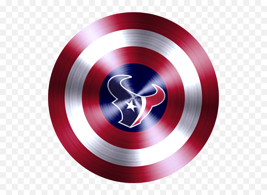 Captain American Shield With Houston Texans Logo Iron On Emoji,Houston Texans Logo Png