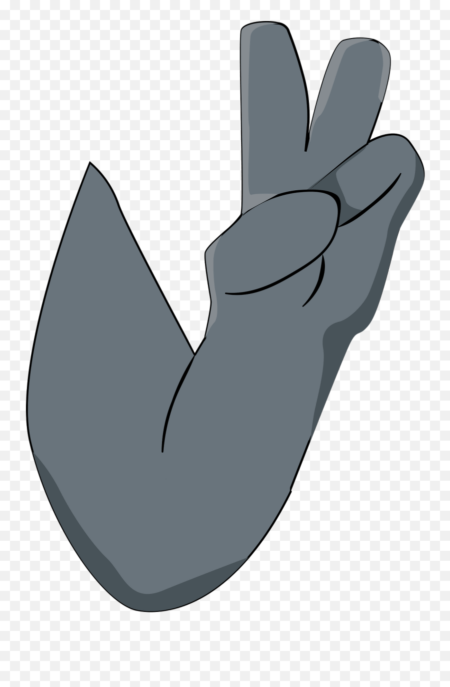 Wolf Hand Peace Sign Clipart - Sign Language Emoji,Peace Sign Clipart
