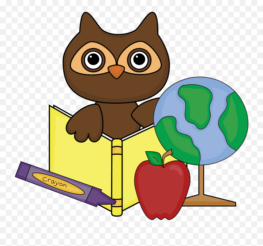 Owls Clipart School - Writing Owl Transparent Cartoon Owl Clipart School Emoji,Owls Clipart