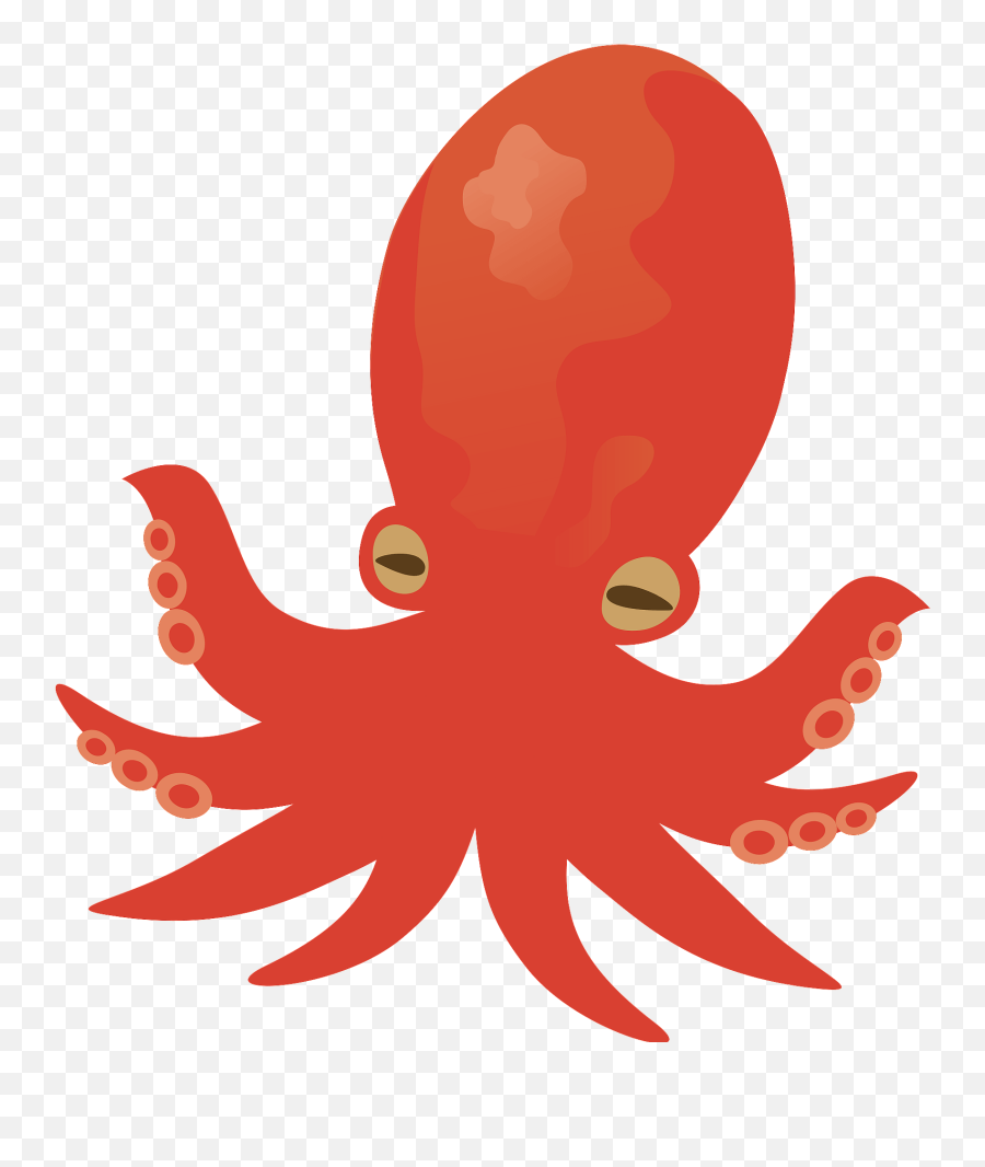 Red Octopus Clipart Free Download Transparent Png Creazilla - Common Octopus Emoji,Octopus Clipart