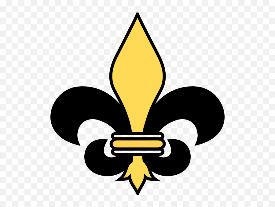 Saints Football Clipart - Fleur De Lis Clip Art Emoji,New Orleans Saints Logo