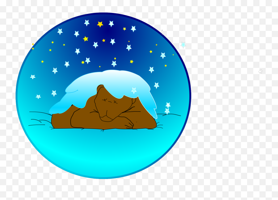 Bear Sleeping Under The Snow Svg Vector Bear Sleeping - Sleeping Bear Clip Art Emoji,Snow Clipart