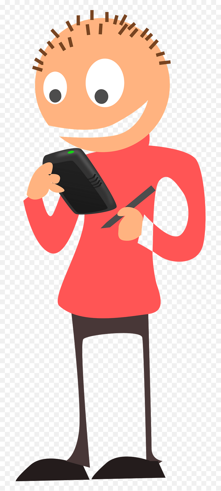 Person Looking At Their Cellphone Clipart Free Download - Clipart Looking At Phone Emoji,Cellphone Clipart