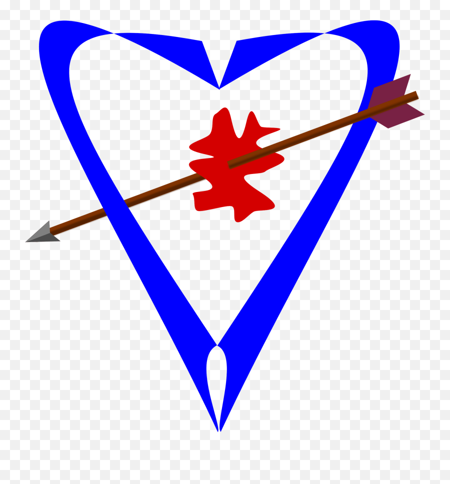 Blue Heart With Arrow Clipart Free Download Transparent - Language Emoji,Tribal Arrow Clipart