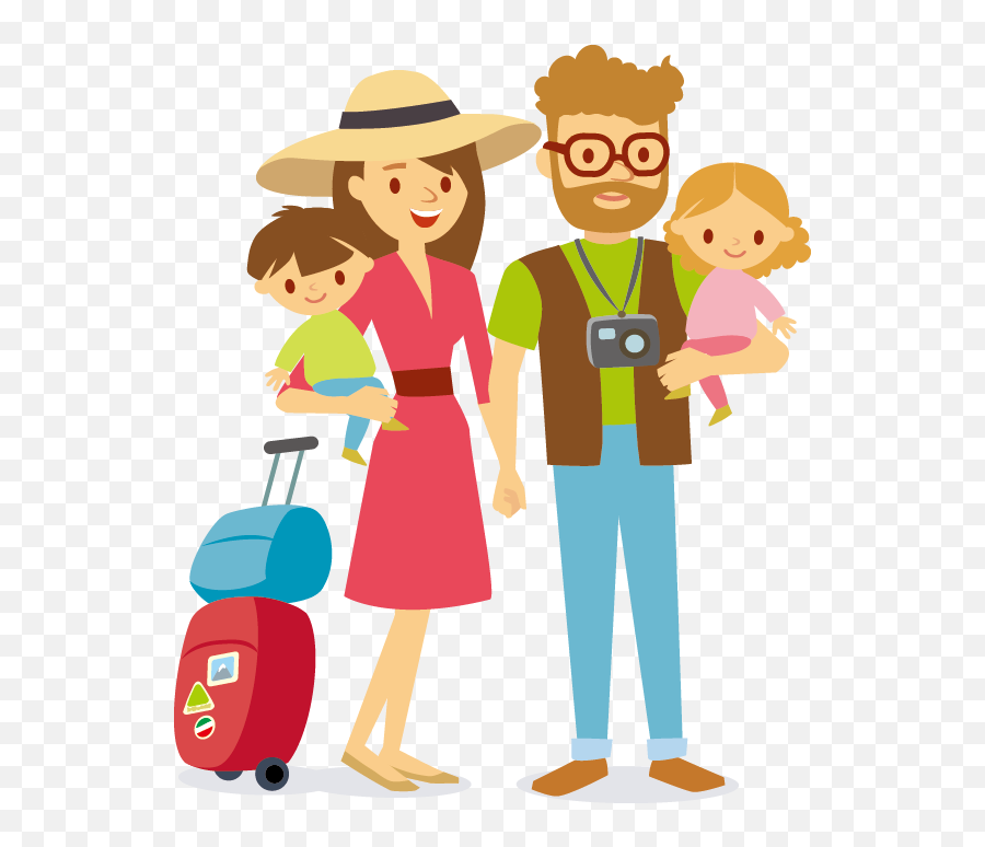 Family Travel Clip Art - Family Travel Png Download 582 Family Travel Clipart Png Emoji,Travel Clipart