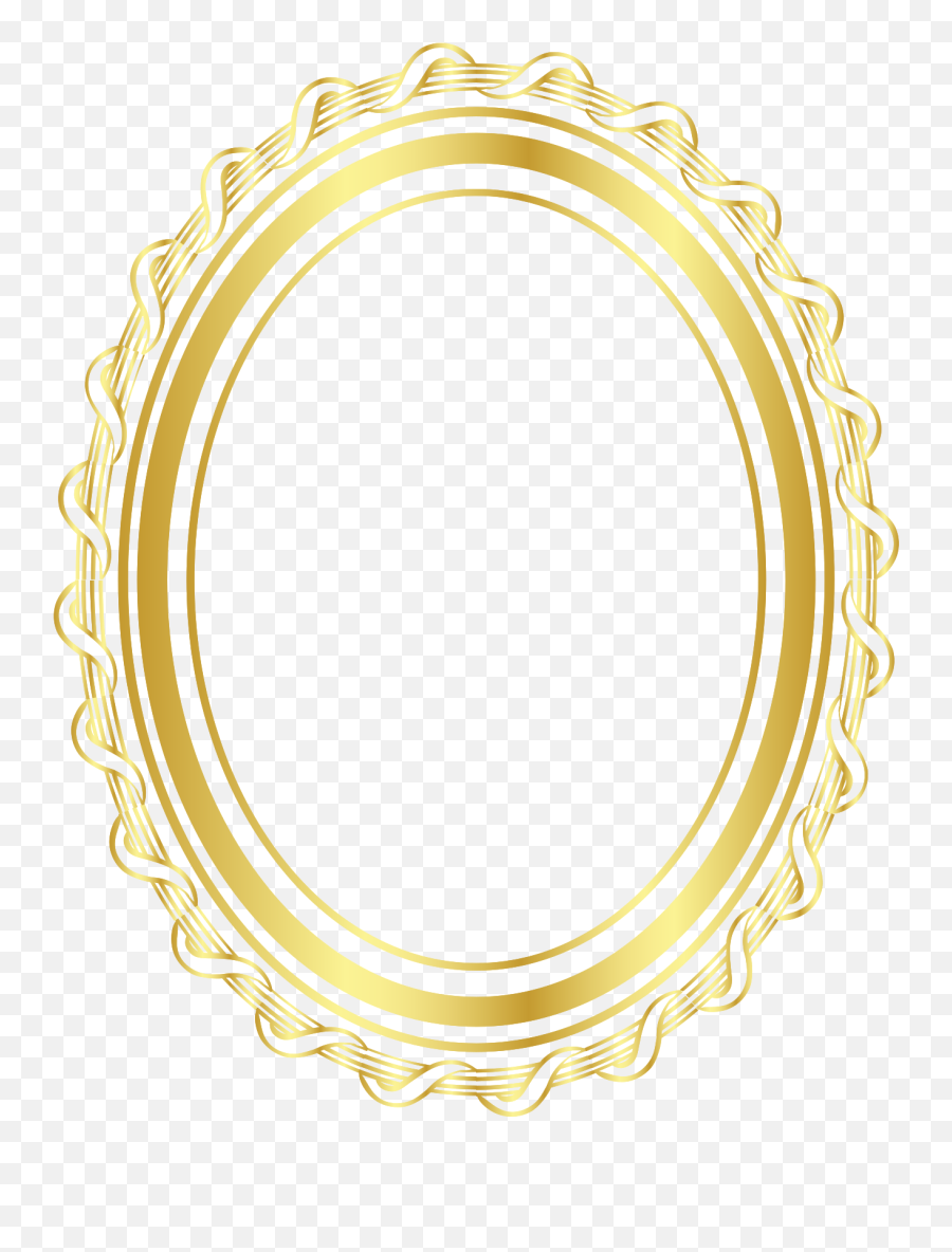 Free Gold Oval Frame Png With - Decorative Emoji,Frame Png