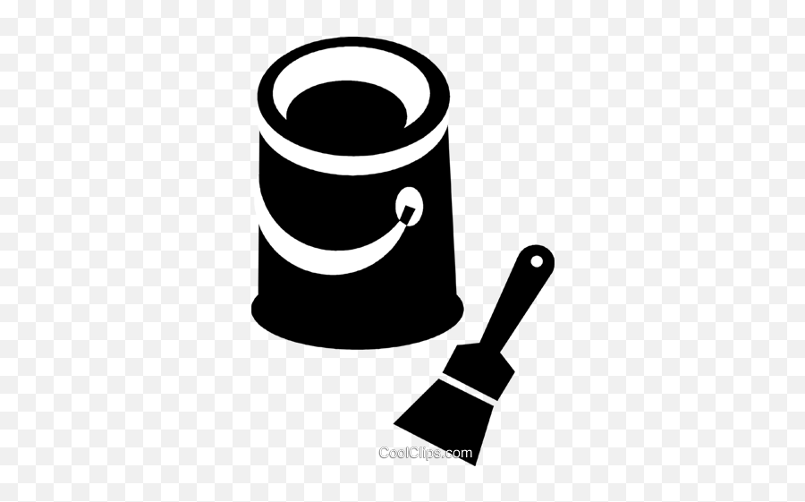 Paint Can And Brush Royalty Free Vector Clip Art - Lata De Tinta Vetor Emoji,Paint Can Clipart