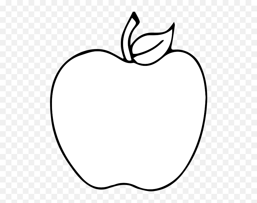 Black And White Apple Drawing Clip Art - White Apple Clipart Fruit Icon White Png Emoji,Apple Clipart Png