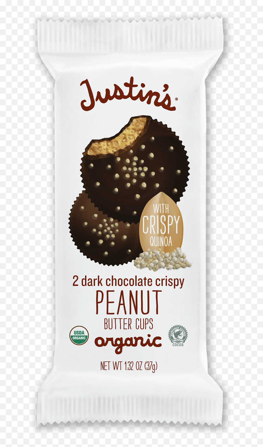 Dark Chocolate Crispy Peanut Butter Cups Justinu0027s Products Emoji,Peanut Butter Png