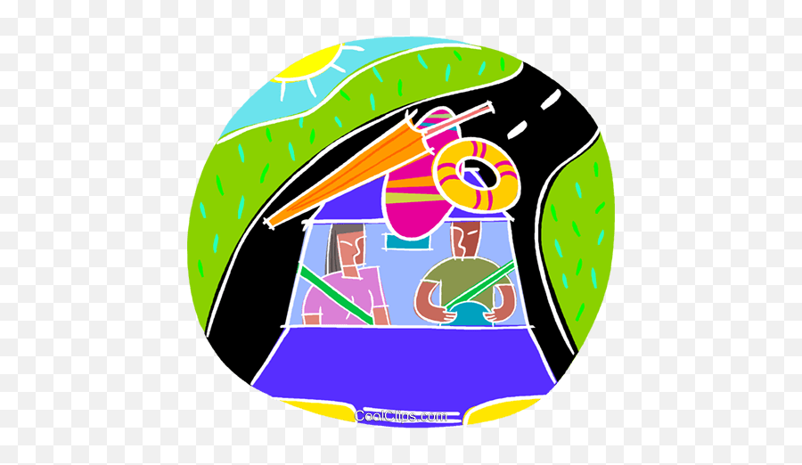 Road Trip Royalty Free Vector Clip Art Illustration Emoji,Roadtrip Clipart