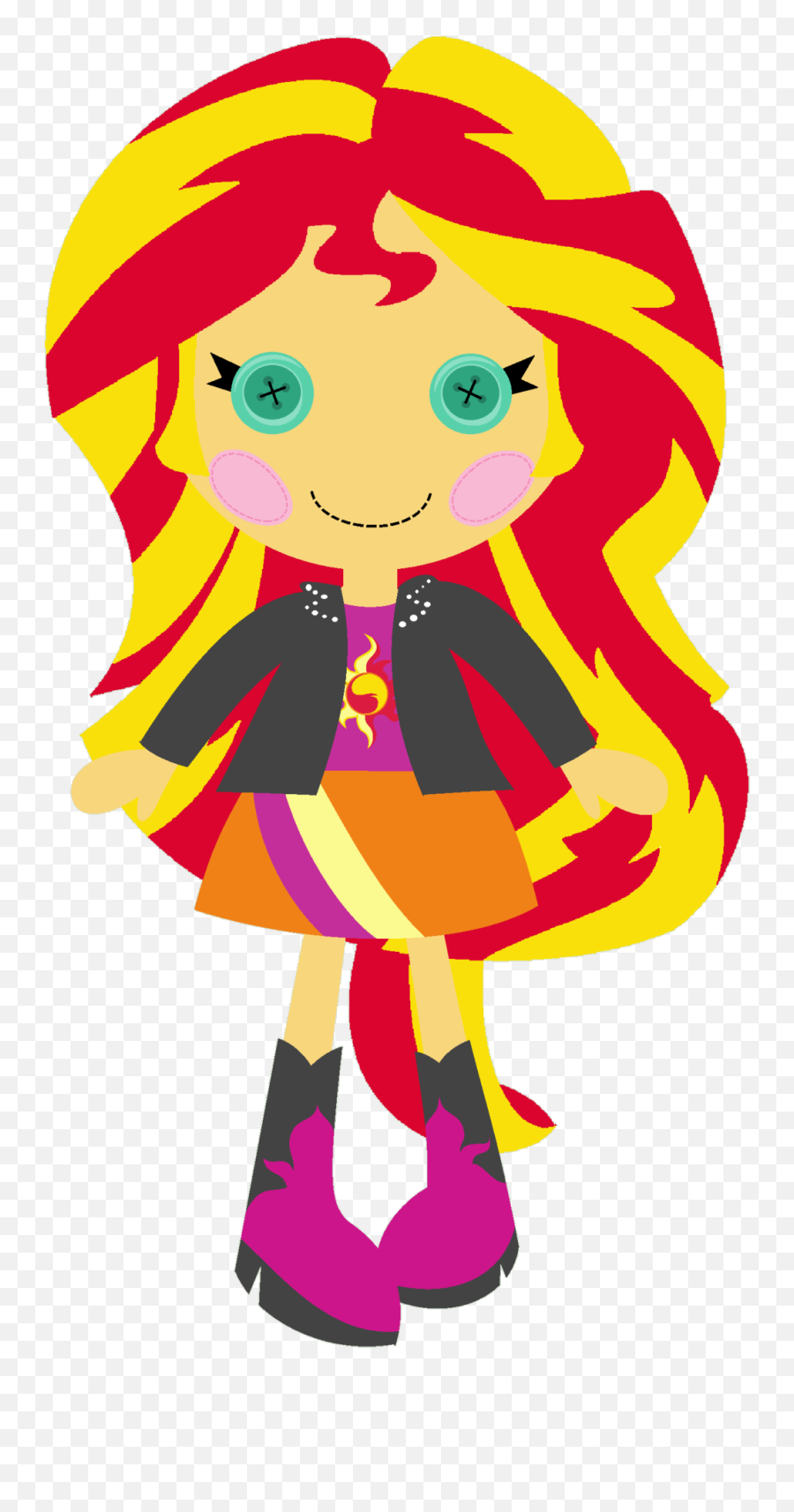 Sunset Shimmer Lalaloopsy Fanon - My Little Pony Equestria Emoji,Lalaloopsy Clipart