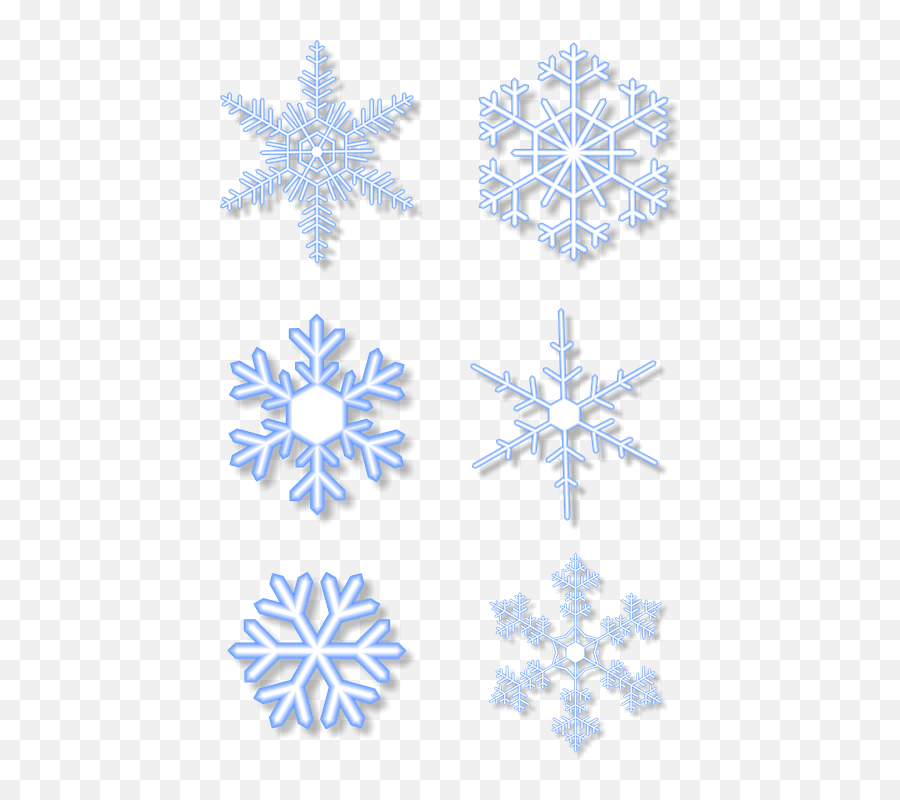 Snowflakes Png Snowflakes Transparent - Different Size Snowflakes Emoji,Snowflake Png