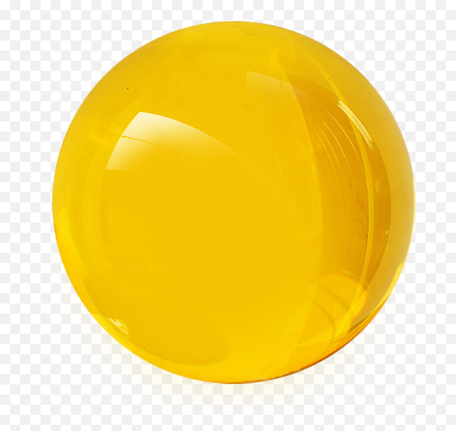 Download Solid Color Glass Sphere - Yellow Glass Ball Png Emoji,Yellow Background Png