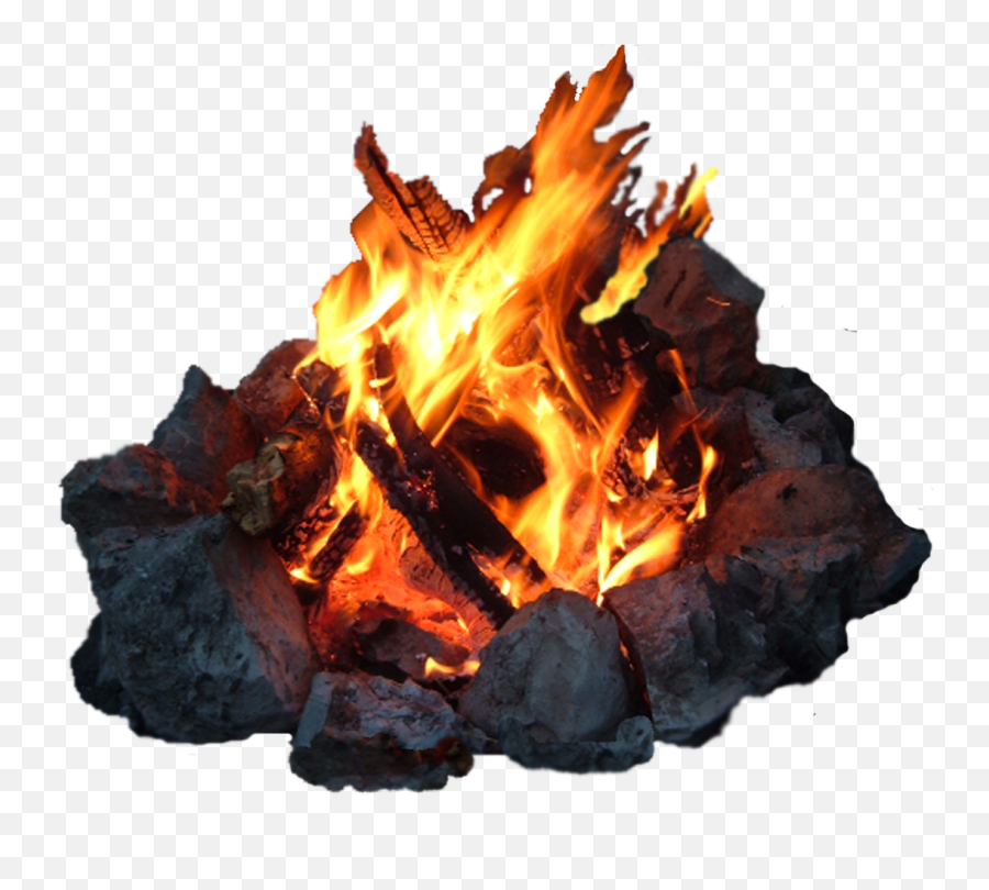Stone Bonfire Flame Png Transparent - Bonfire Png Emoji,Flame Png