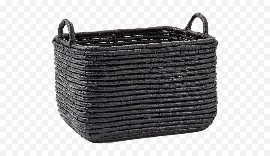 Woven Seagrass Baskets - Black Large Rectangle Solid Emoji,Black Rectangle Png