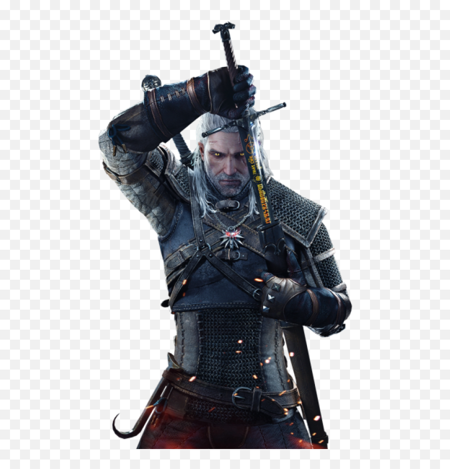 The Witcher Geralt - Transparent Geralt Of Rivia Png Emoji,Witcher Logo