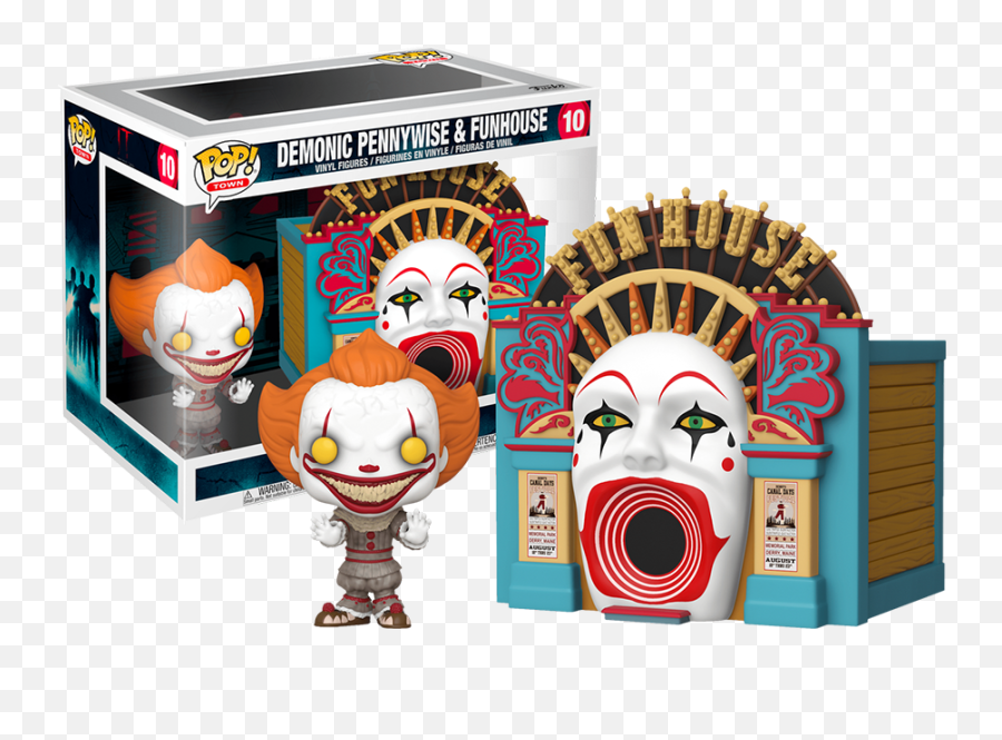 Demonic Pennywise And - Pennywise And Funhouse Funko Pop Emoji,Pennywise Png