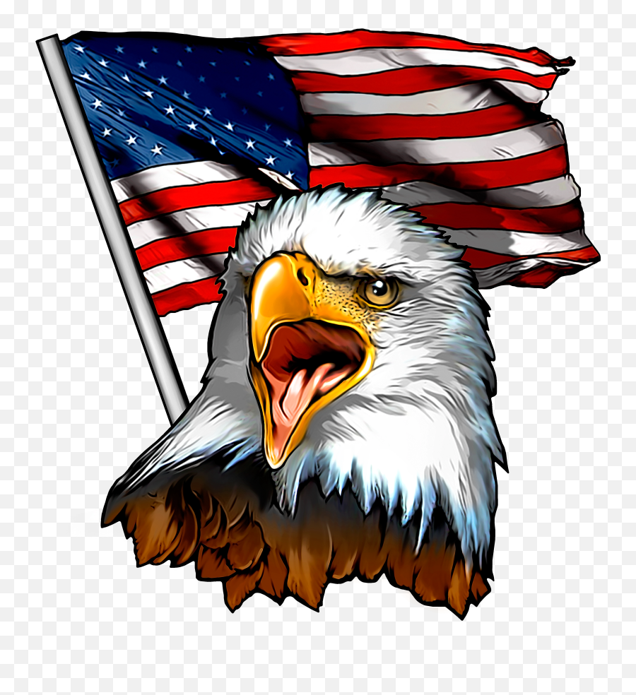 Patriotic Fabric Eagle Fabric Custom Print Fabric - Eagle Emoji,American Flag Clipart