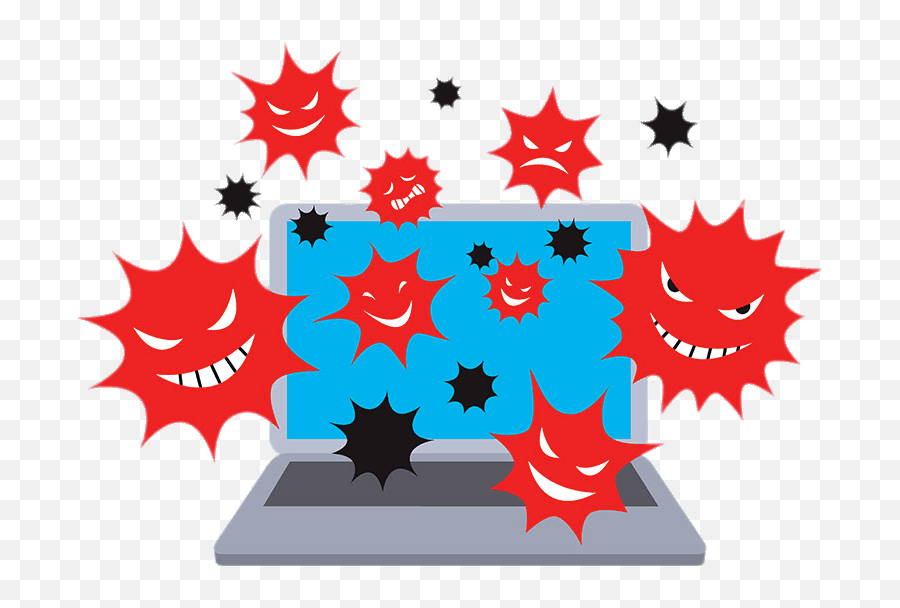Computer Viruses Illustration - Computer Virus Images Png Emoji,Computer Png
