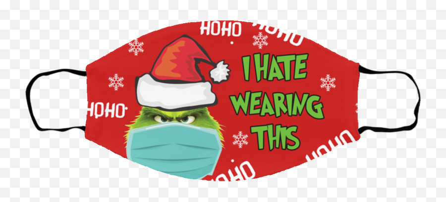 Grinch Christmas - Cloth Face Mask Emoji,Grinch Face Png