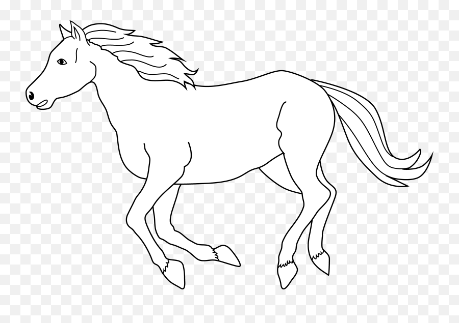 Cute Horse Head Clip Art Free Clipart - Coloring Pages Horse Galiping Emoji,Horse Clipart