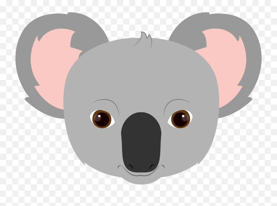 Koala Face Clipart - Soft Emoji,Face Clipart