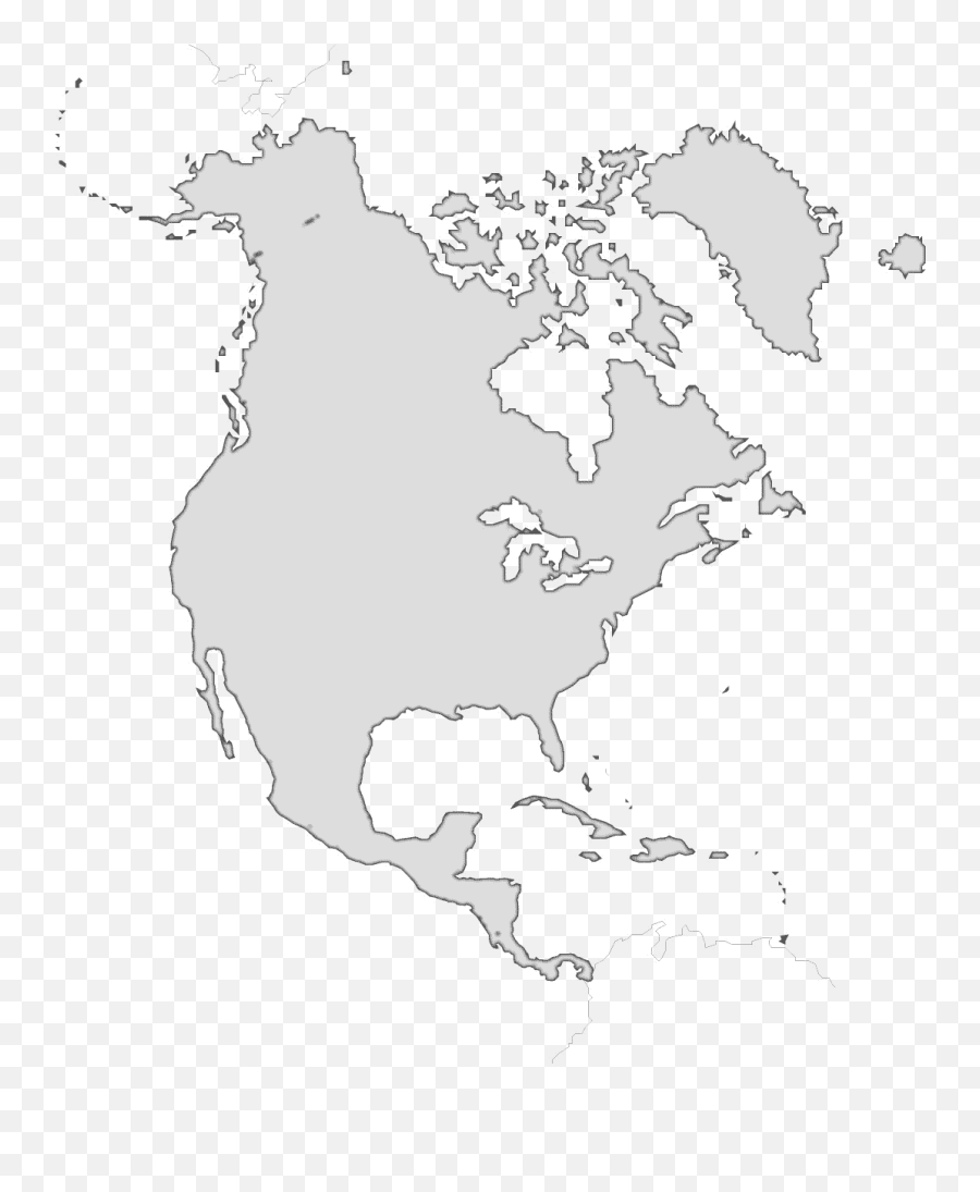North America Map Png Image Emoji,North America Png