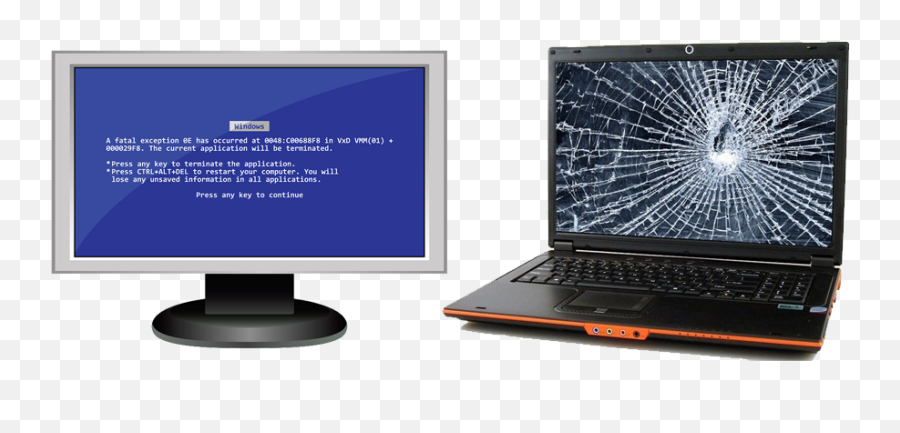 Broken - Desktophardwareandlaptopscreen Da Computer Repair Emoji,Laptop Screen Png