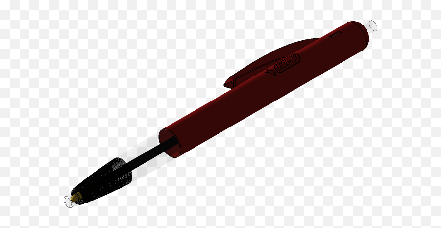Bic M10 Ballpoint Pen 3d Cad Model Library Grabcad Emoji,Bic Pen Logo