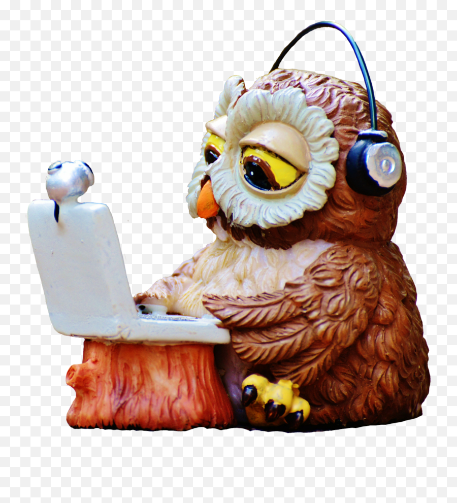Laptop Clipart - Owl Computer Cartoon Emoji,Laptop Clipart