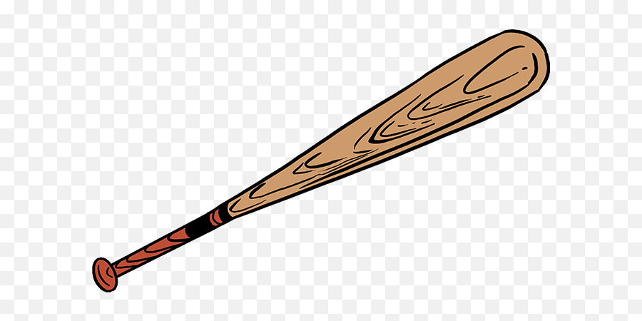 How To Draw Baseball Bat Clipart - Baseball Bat Drawing Emoji,Bat Clipart