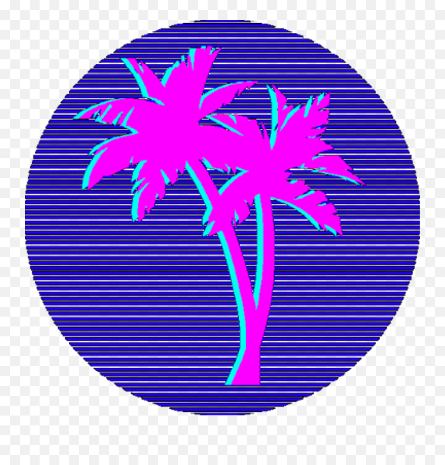 Vapor Grunge Palmtree Vaporwave - Transparent Vaporwave Palm Tree Emoji,Vaporwave Png