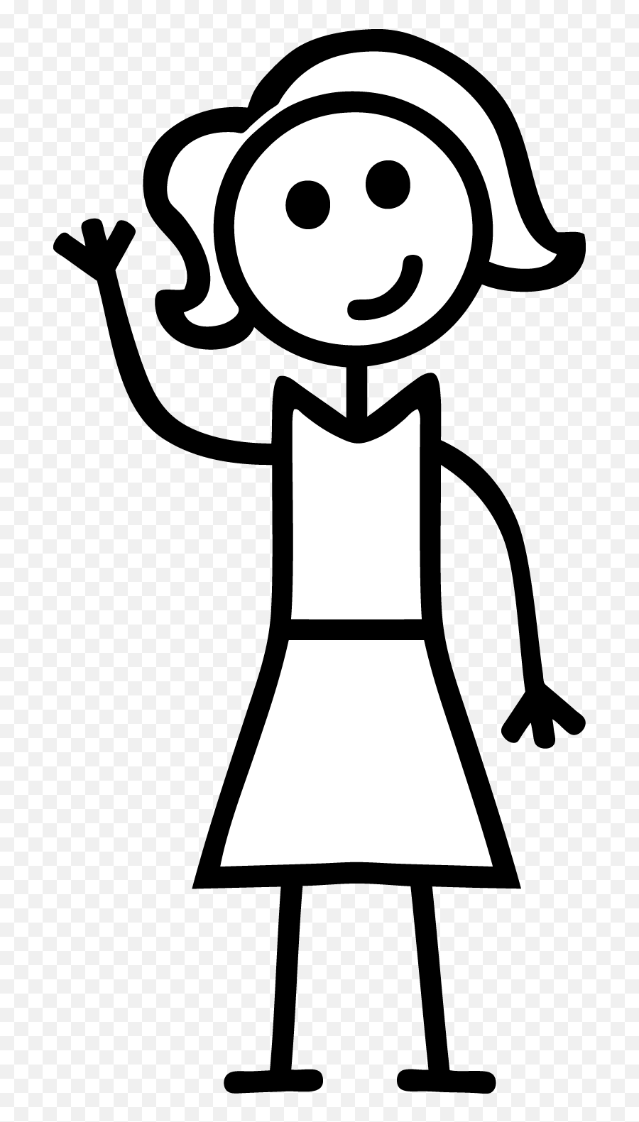 Stick People Clipart Png - Girl Stick Figure Png Emoji,People Clipart