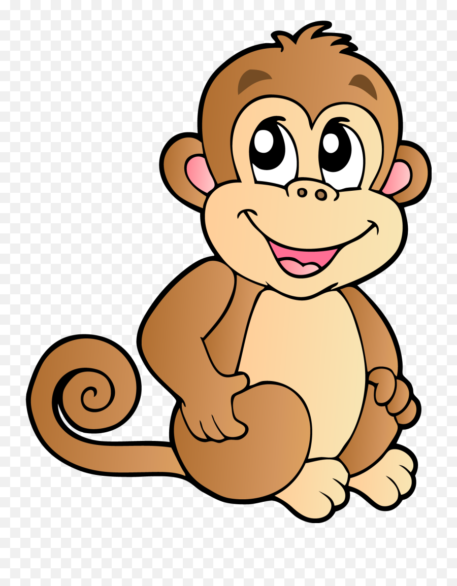 Monkey Cartoon Drawing Illustration - Transparent Monkey Clipart Emoji,Monkey Transparent Background