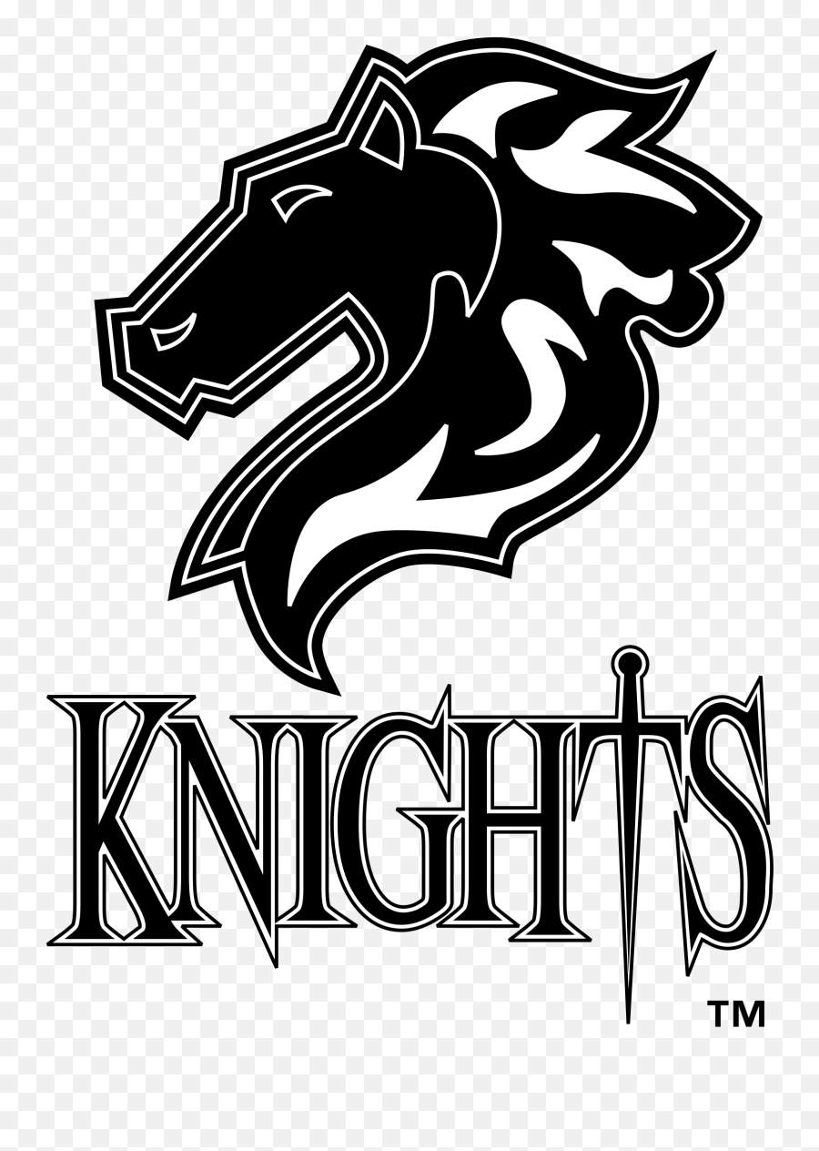 Knights Clipart Horse Logo Knights Horse Logo Transparent - Knights Black And White Logo Emoji,Horse Logo