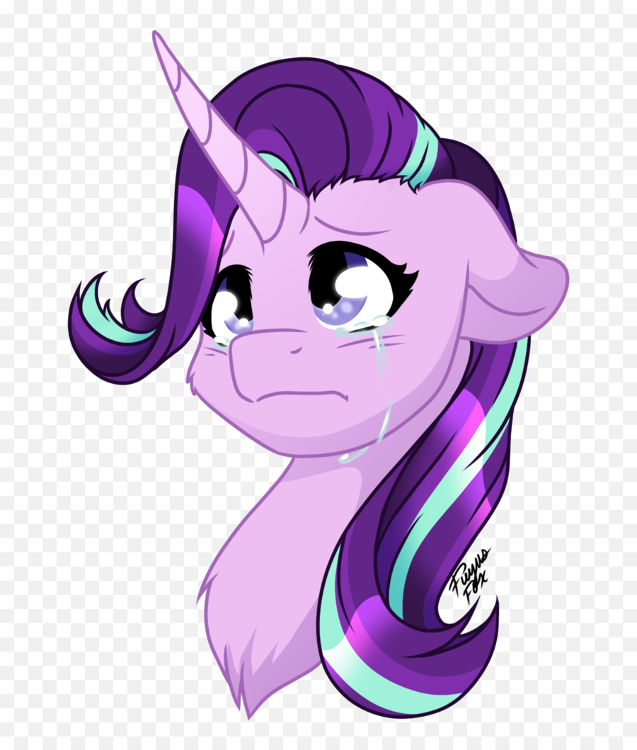 Fuyusfox Bust Crying Floppy Ears - Pony Starlight Emoji,Unicorn Transparent Background